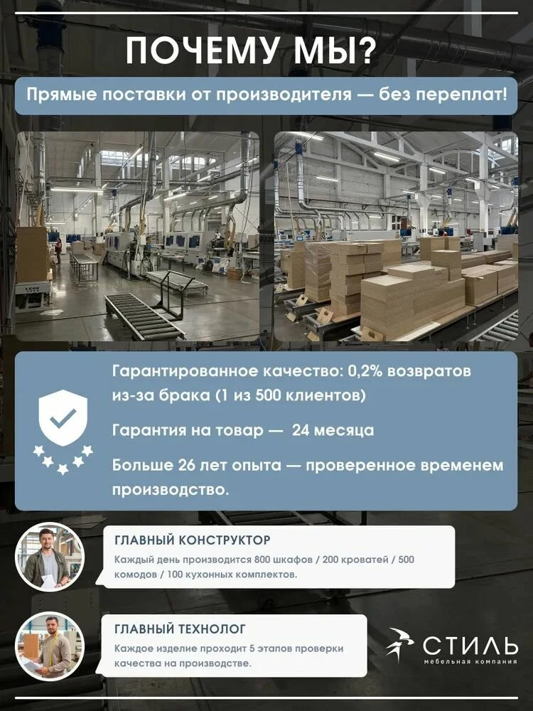 Кухонный гарнитур, кухня 1.8 Бохо, со столешницей, бежевый, с ящиками и полками